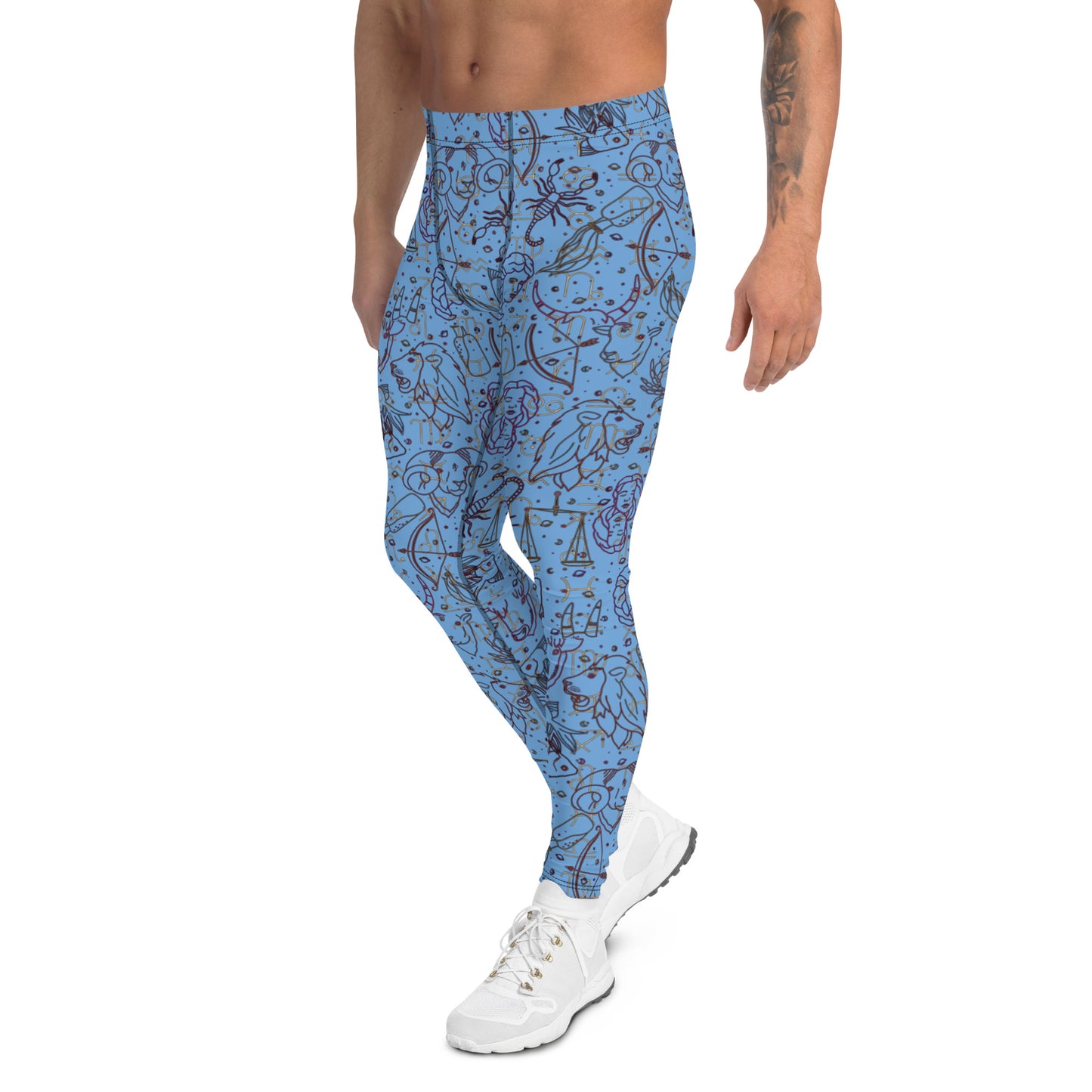 Star Signs Aligned Men’s Leggings– Cosmic Comfort with Zodiac Vibes