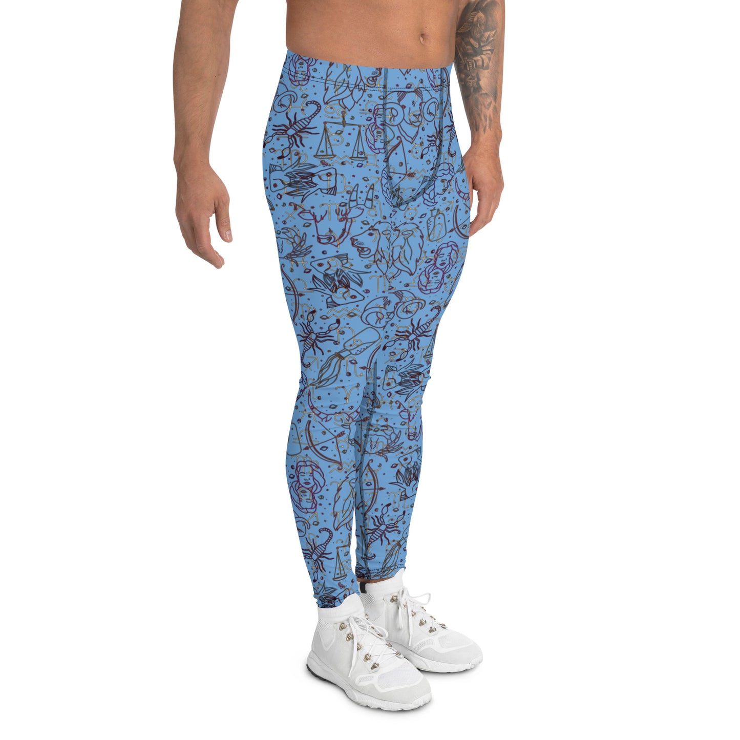 Star Signs Aligned Men’s Leggings– Cosmic Comfort with Zodiac Vibes