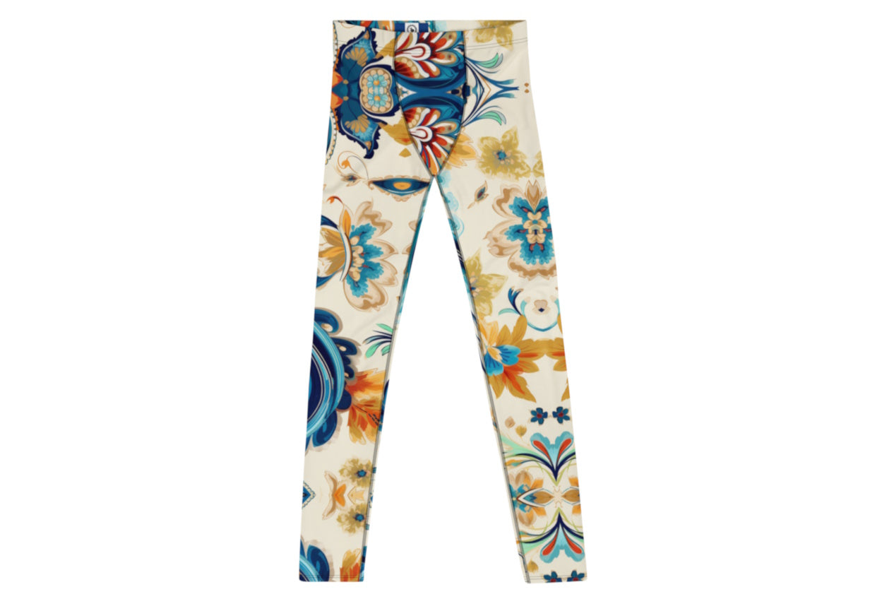 Blossom and Explore: Nature, Floral Men's Leggings for the Modern Adventurer