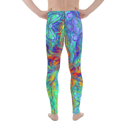 Men's Leggings, Multicolor, Men's Rave Pants, Festival Tights, Gym Leggings, Wrestling Pants, Unusual Gifts for Him, Yoga Leggings