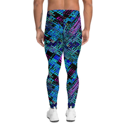 Men's Leggings, Blue, Black, Multicolor, Men's Rave Pants, Gym Leggings, Wrestling Pants, Yoga Leggings, Crossfit