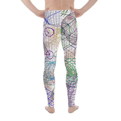 Men's Gym Leggings, Wrestling Tights, Printed Leggings, Yoga Leggings, Men's Rave Pants, Men's Festival Tights, Uranus, Capricorn, Purple