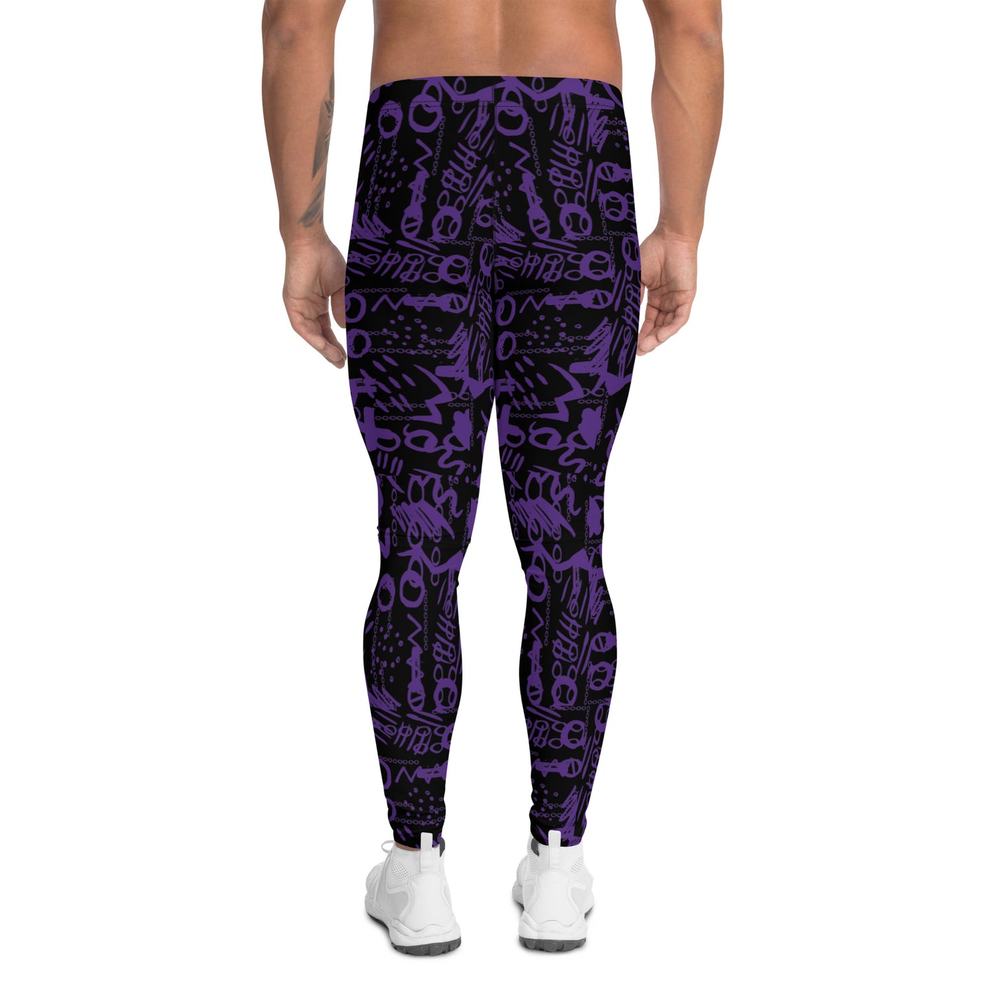 Men's Leggings, Men Gym Leggings, Wrestling Pants, Gifts for Him, Trippy Leggings, Colorful Pants, Festival Tights, Purple