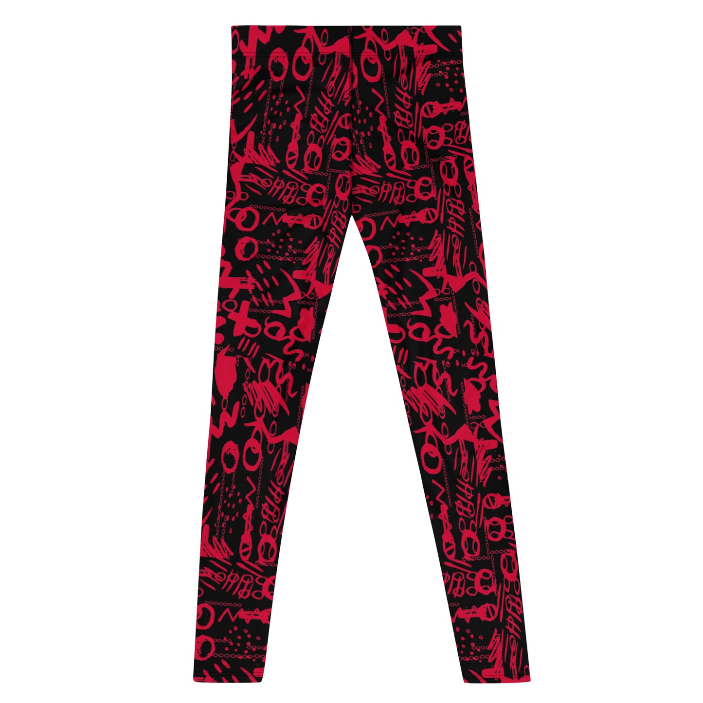 Men's Leggings, Men Gym Leggings, Wrestling Pants, Gifts for Him, Yoga Leggings, Rave Pants, Festival Tights, Black, Red