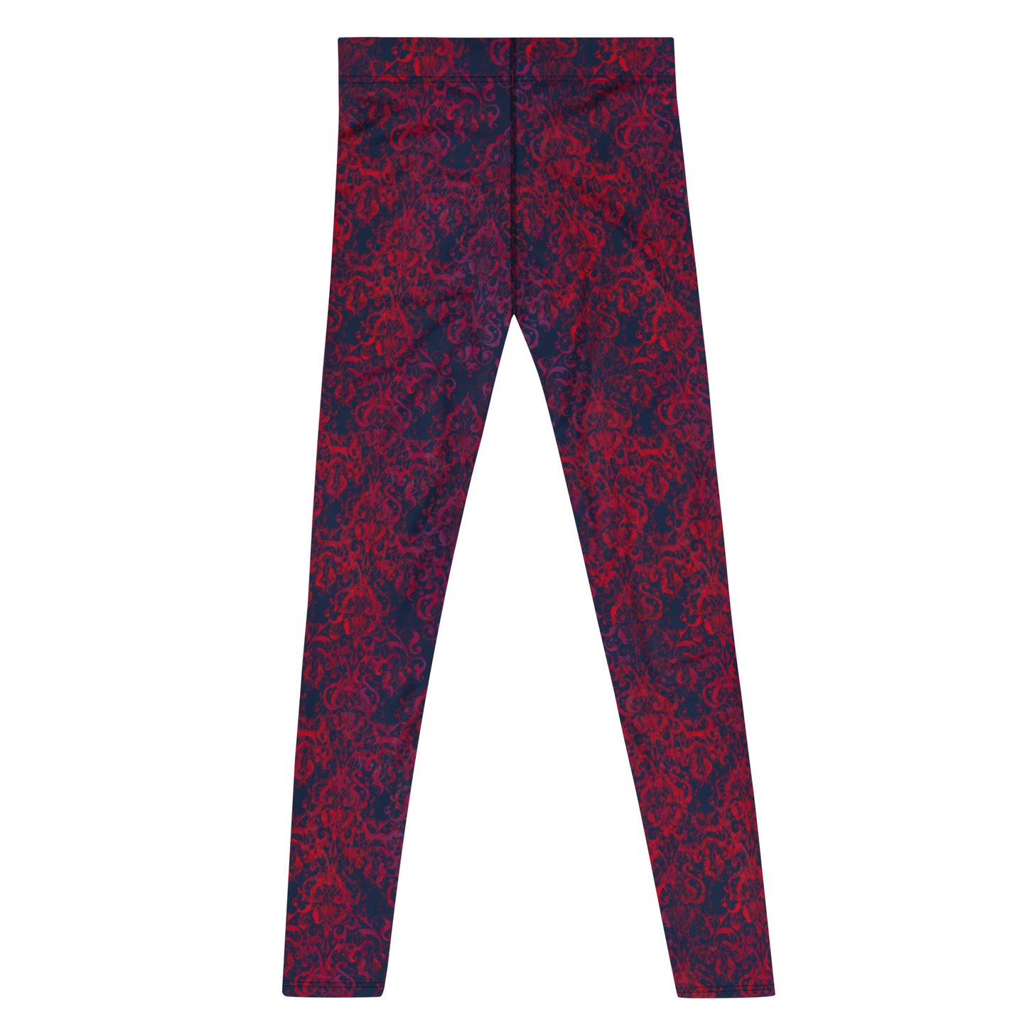 Men's Leggings, Vintage, Dark Navy, Crimson, Workout Pants for Men