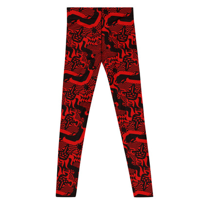 Black and Red Mens Leggings