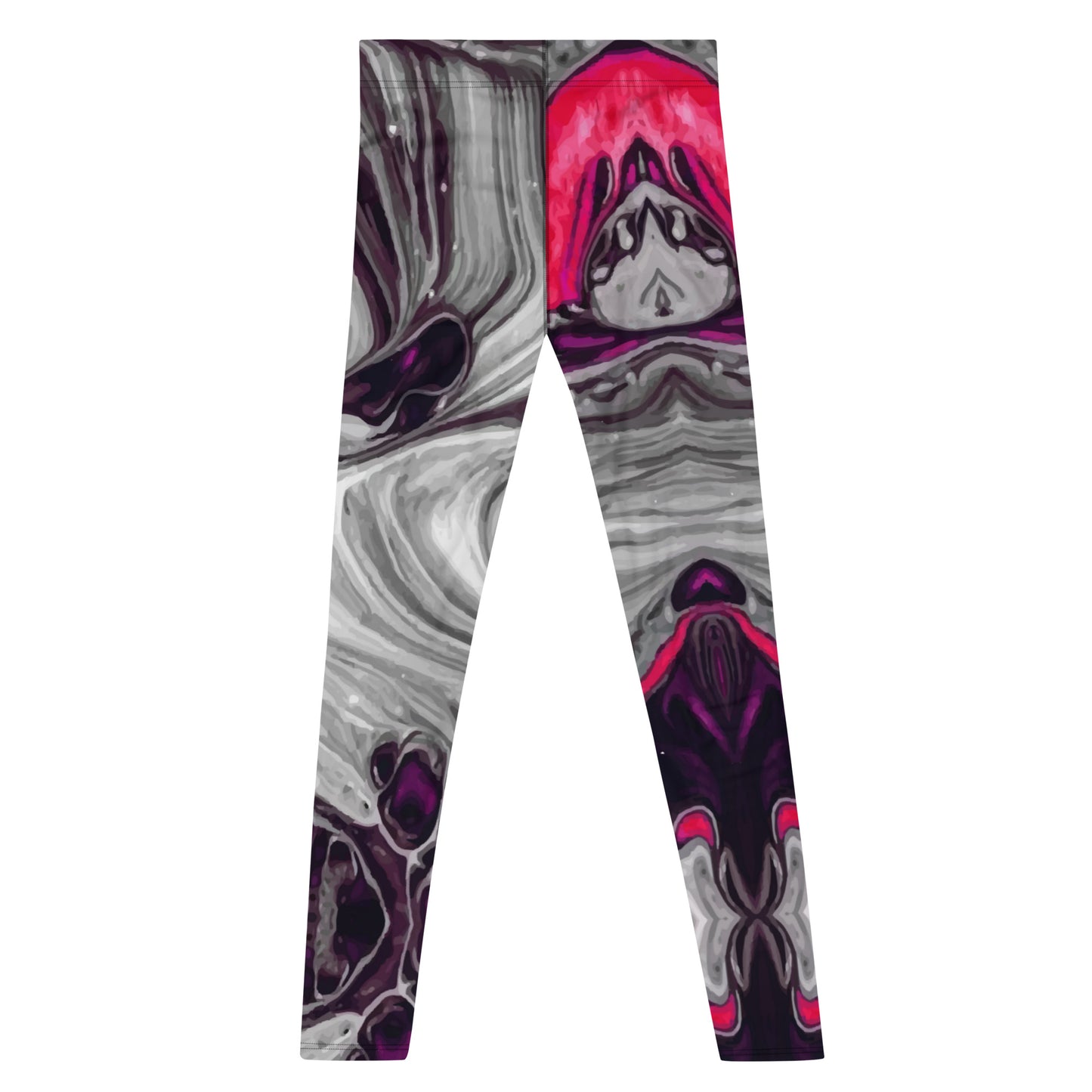 Men's Leggings, Lava, Pink, Grey