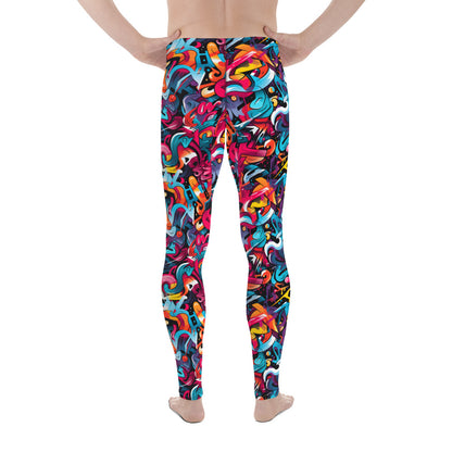 Men's Leggings, Multicolor, Rainbow