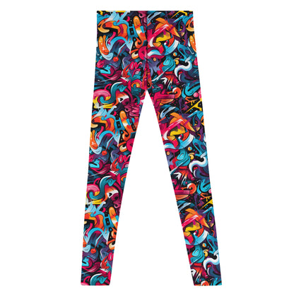 Men's Leggings, Multicolor, Rainbow