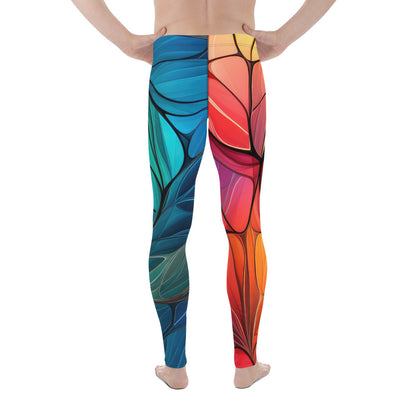 Men's Leggings, Abstract, Stained Glass