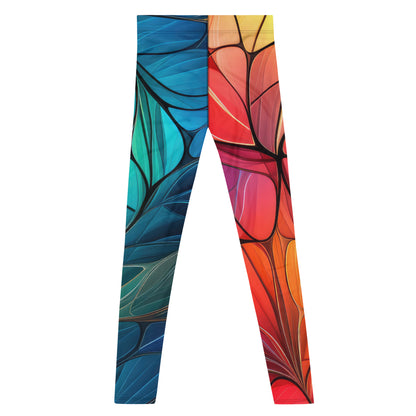 Men's Leggings, Abstract, Stained Glass