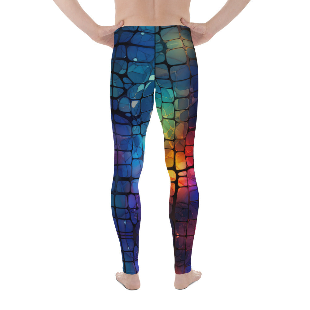 Men's Leggings, Rainbow, Abstract, Multicolor