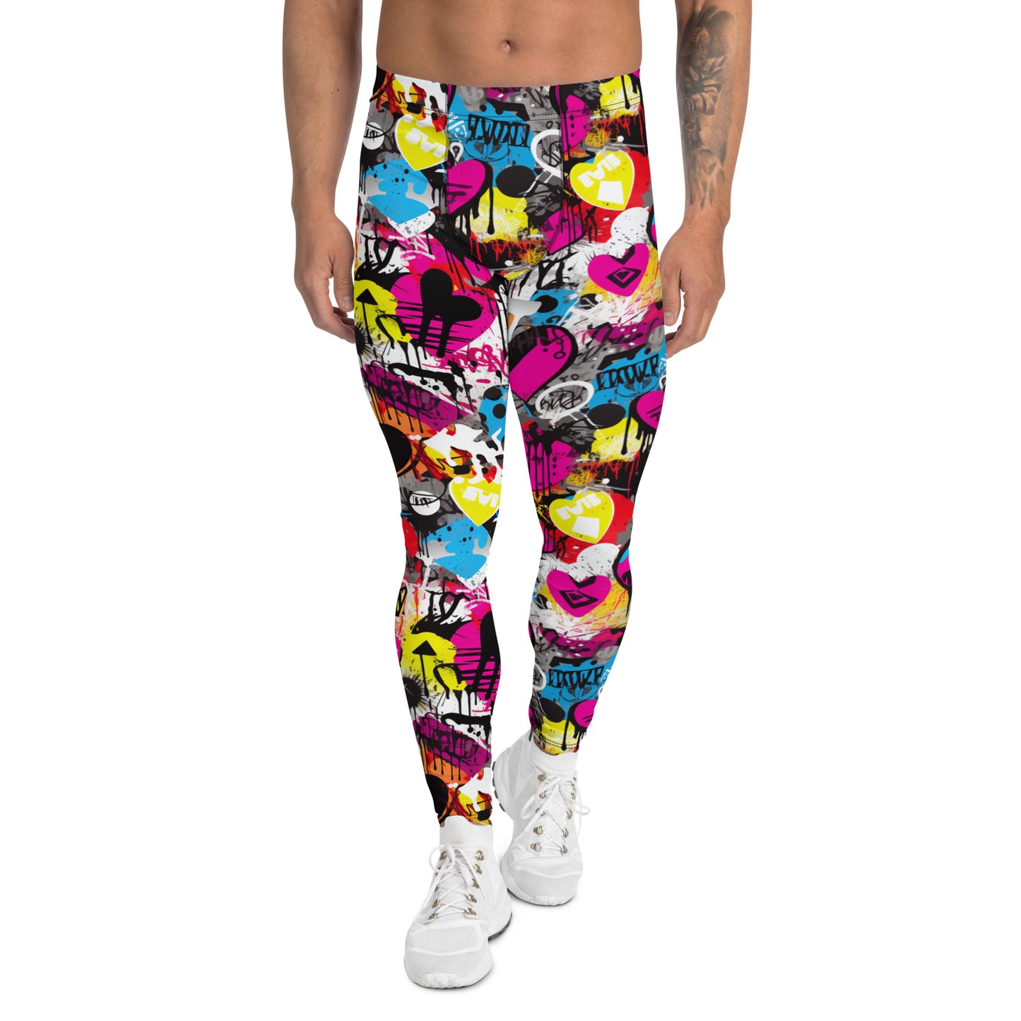 Graffiti Crush Men’s Leggings – Street Art Vibe for Festivals, Fitness & Funky Days