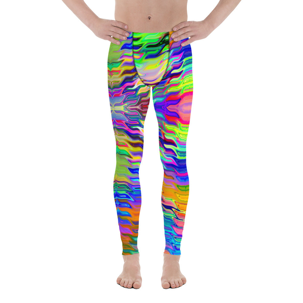 Men's Leggings, Dance Leggings, Workout, Festival Tights, Rainbow, Gym Leggings, Mens Tights, Printed Leggings, Yoga Pants Hyperflow Men's Leggings