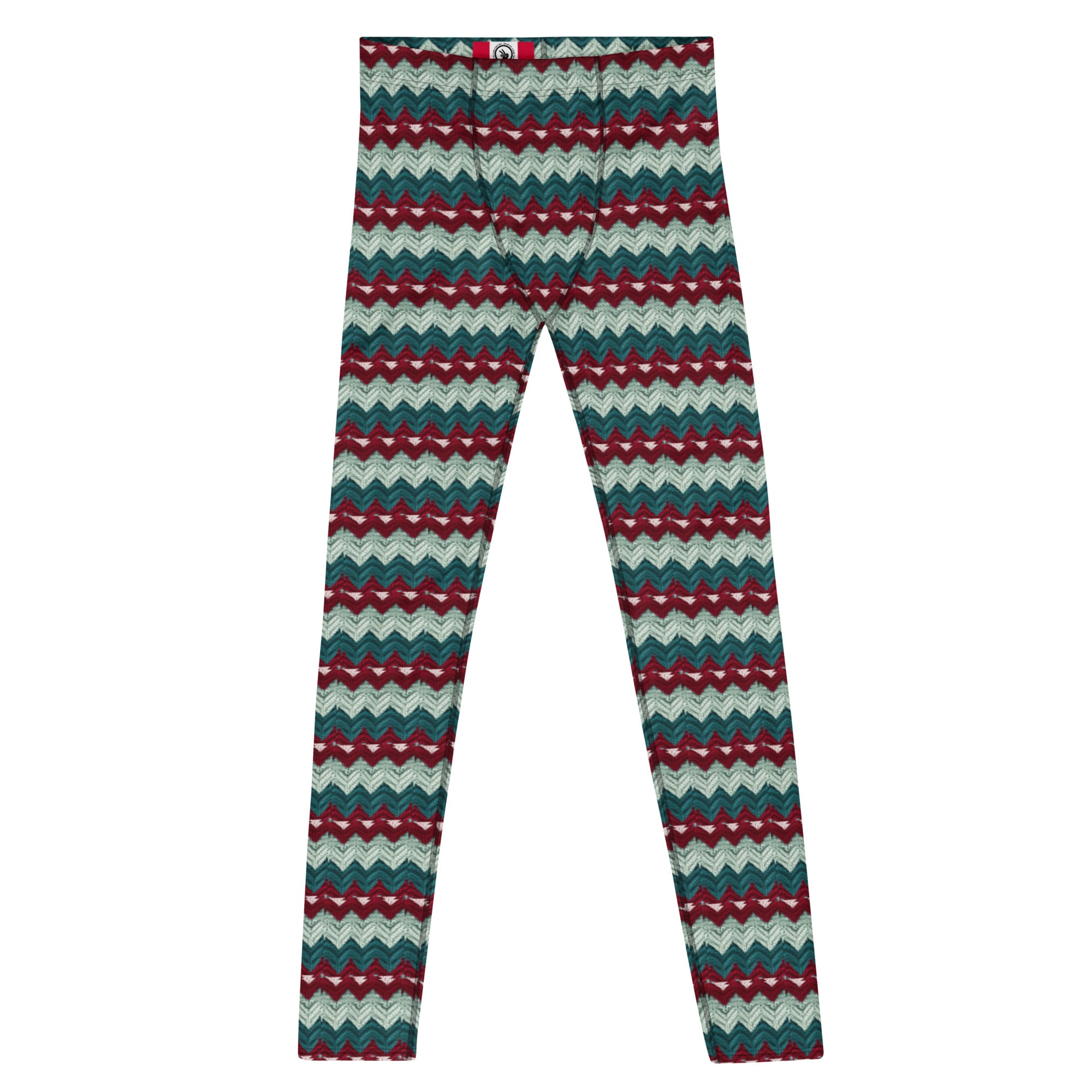 Ugly Christmas Men's Leggings, Blue, Red, Grey outlet Stripes