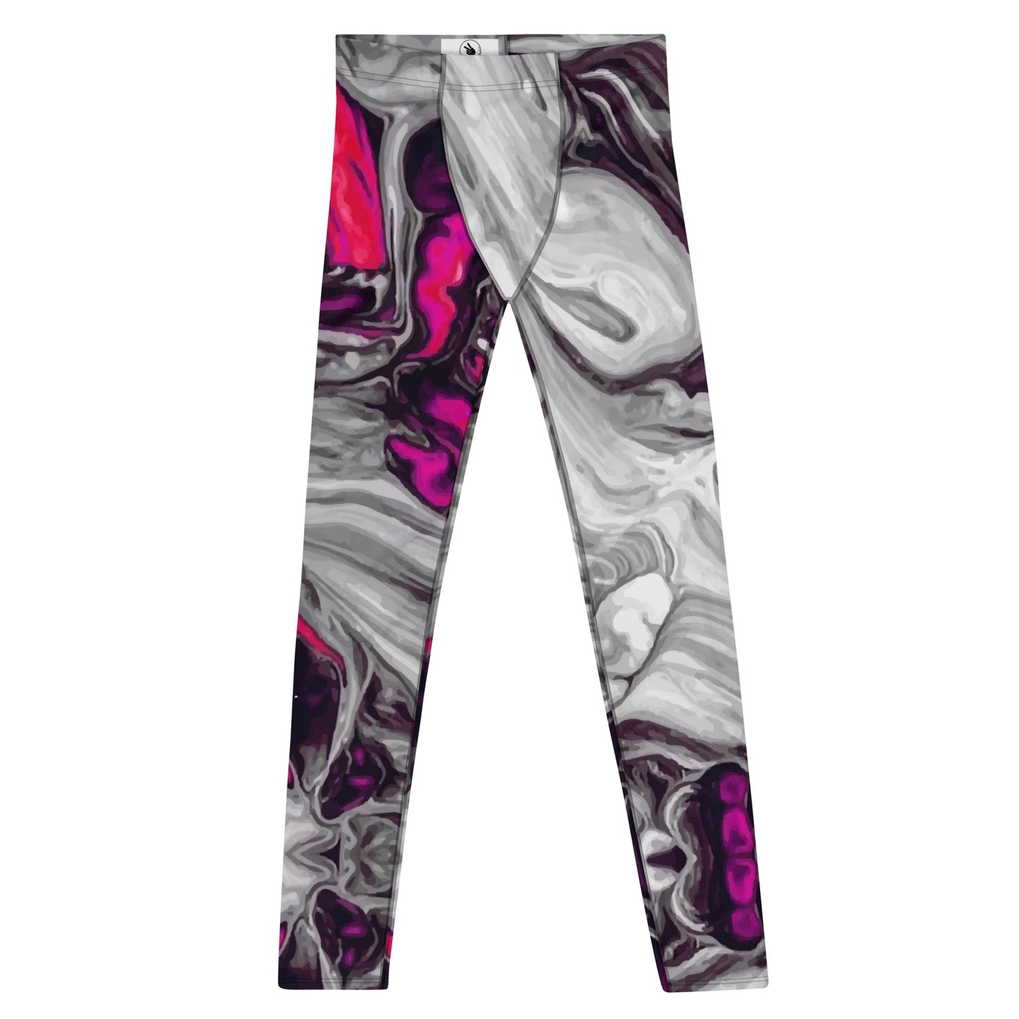 Men's Leggings, Lava, Pink, Grey