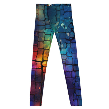 Men's Leggings, Rainbow, Abstract, Multicolor