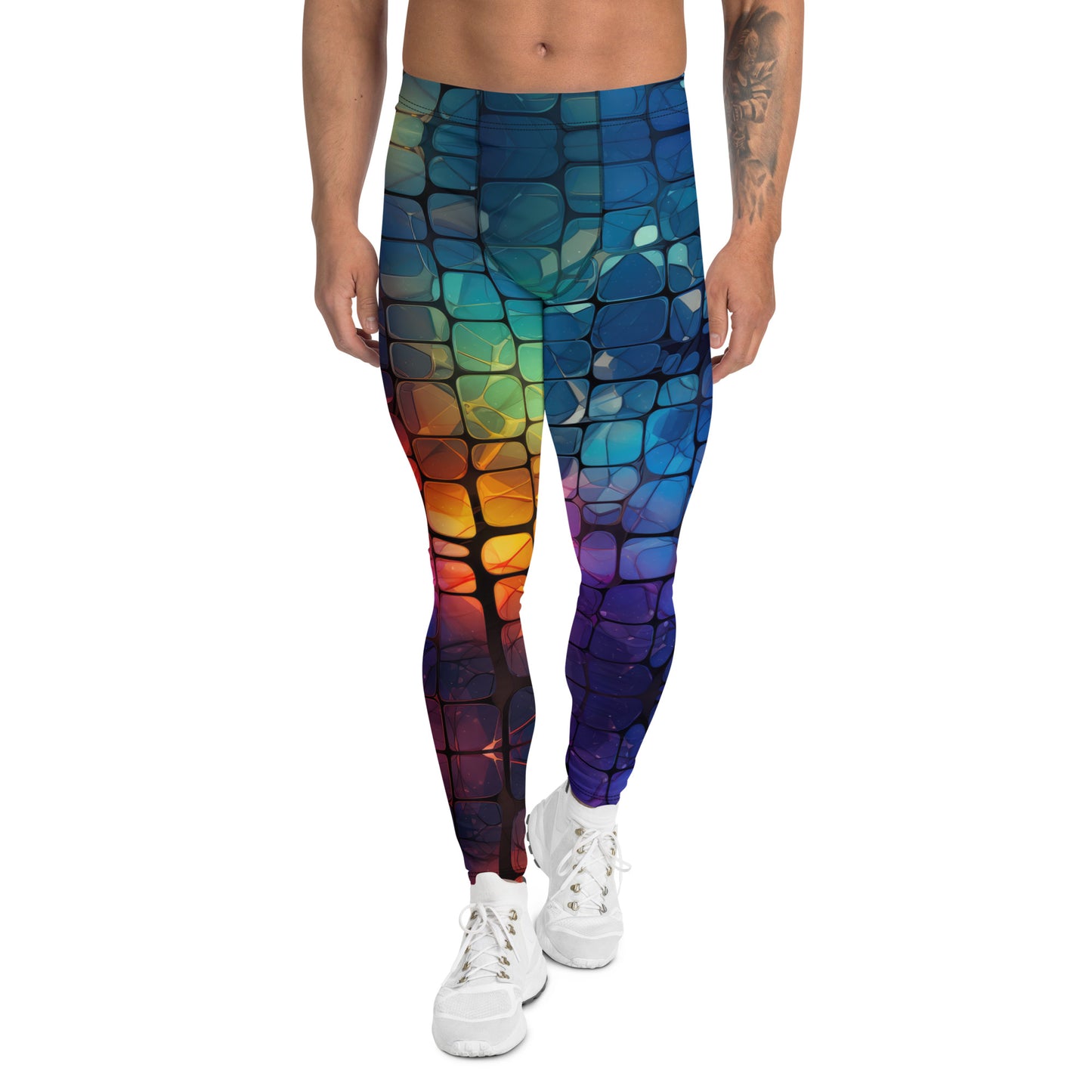 Men's Leggings, Rainbow, Abstract, Multicolor