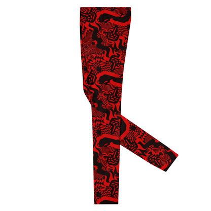 Black and Red Mens Leggings