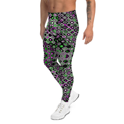 Men's Leggings, Ecstatic Dance, Festival, Rave, Gym Leggings, Trippy Leggings, Wrestling, Yoga