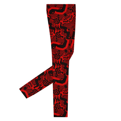 Black and Red Mens Leggings