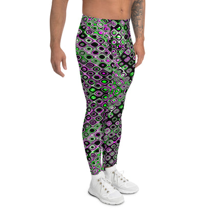 Men's Leggings, Ecstatic Dance, Festival, Rave, Gym Leggings, Trippy Leggings, Wrestling, Yoga