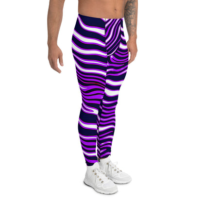 Men's Leggings, Ecstatic Dance, Festival, Rave, Gym, Workout, Trippy Leggings, Wrestling Tights, Yoga