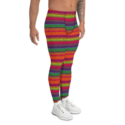 Men's Leggings, Ecstatic Dance, Festival, Rave, Gym, Workout, Trippy Leggings, Wrestling Tights, Yoga