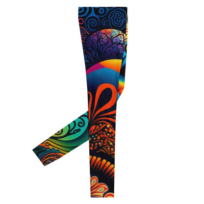 Men's Leggings, Ecstatic Dance, Festival Tights, Rave, Gym Leggings, Trippy Leggings, Wrestling, Yoga