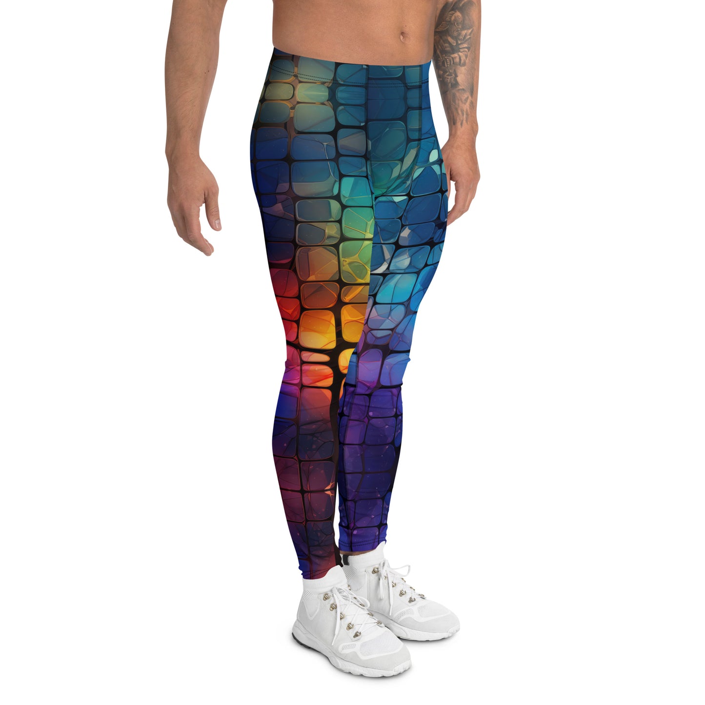 Men's Leggings, Rainbow, Abstract, Multicolor